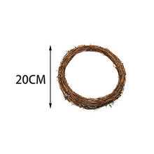Load image into Gallery viewer, WEIGAO 10-30cm Xmas Home Decor Natural Rattan Wreath Christmas Wreath Crafts Happy Christmas Decoration Spring Wedding Wreath
