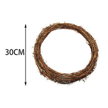 Load image into Gallery viewer, WEIGAO 10-30cm Xmas Home Decor Natural Rattan Wreath Christmas Wreath Crafts Happy Christmas Decoration Spring Wedding Wreath