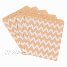Load image into Gallery viewer, 50pcs/ Lot treat candy bag high quality Party Favor Paper Bags Chevron Polka Dot Stripe Printed Paper craft Bags Bakery Bags