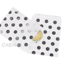 Load image into Gallery viewer, 50pcs/ Lot treat candy bag high quality Party Favor Paper Bags Chevron Polka Dot Stripe Printed Paper craft Bags Bakery Bags