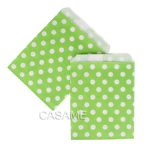 Load image into Gallery viewer, 50pcs/ Lot treat candy bag high quality Party Favor Paper Bags Chevron Polka Dot Stripe Printed Paper craft Bags Bakery Bags
