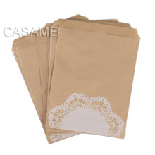 Load image into Gallery viewer, 50pcs/ Lot treat candy bag high quality Party Favor Paper Bags Chevron Polka Dot Stripe Printed Paper craft Bags Bakery Bags