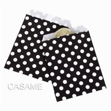 Load image into Gallery viewer, 50pcs/ Lot treat candy bag high quality Party Favor Paper Bags Chevron Polka Dot Stripe Printed Paper craft Bags Bakery Bags
