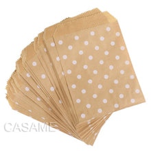 Load image into Gallery viewer, 50pcs/ Lot treat candy bag high quality Party Favor Paper Bags Chevron Polka Dot Stripe Printed Paper craft Bags Bakery Bags