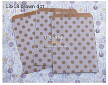 Load image into Gallery viewer, 50pcs/ Lot treat candy bag high quality Party Favor Paper Bags Chevron Polka Dot Stripe Printed Paper craft Bags Bakery Bags