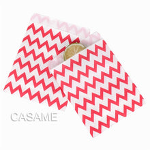 Load image into Gallery viewer, 50pcs/ Lot treat candy bag high quality Party Favor Paper Bags Chevron Polka Dot Stripe Printed Paper craft Bags Bakery Bags