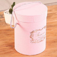 Load image into Gallery viewer, 165*120mm New Round Flower Paper Boxes  Lid Hug Flower Bucket Gift Packaging Box Gift Candy Bar Boxes Party Wedding Supply