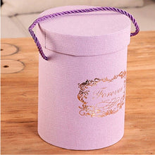 Load image into Gallery viewer, 165*120mm New Round Flower Paper Boxes  Lid Hug Flower Bucket Gift Packaging Box Gift Candy Bar Boxes Party Wedding Supply